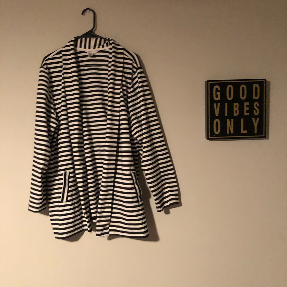 Black and white stripped blazer